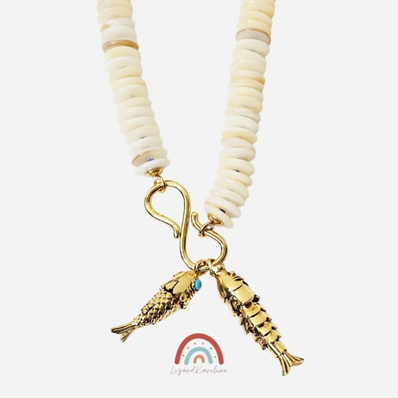 New! Madewell Beaded Fish Statement Necklace - Picture 4 of 7